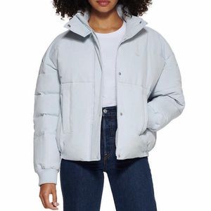Levi puffer coat - baby blue